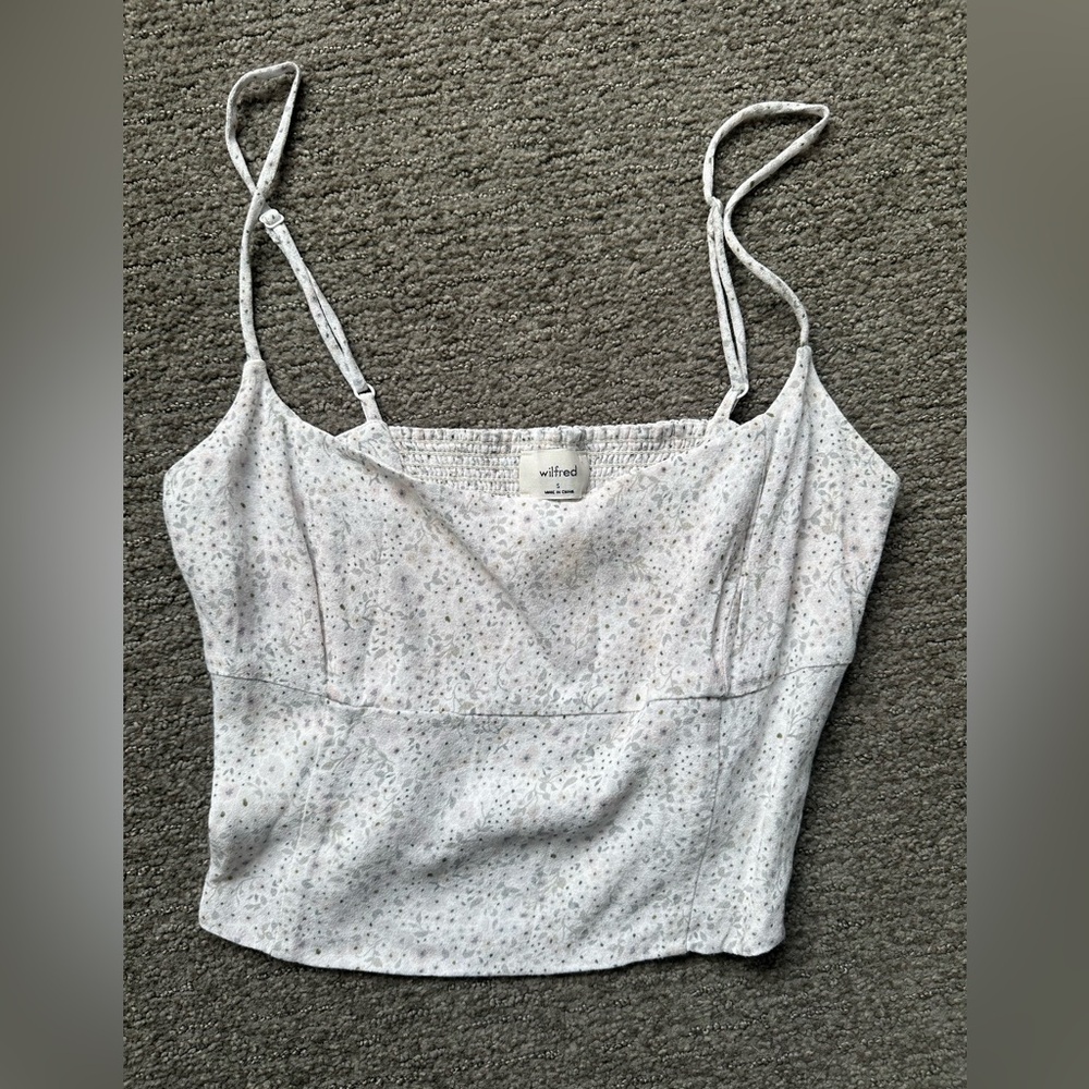 Aritzia Wilfred Floral Corset Cami Top